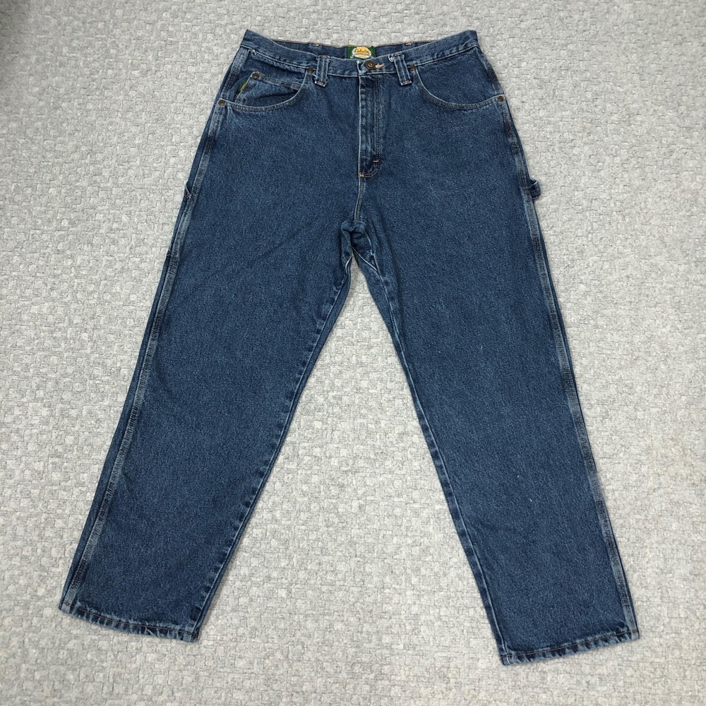 Cabelass Outdoor Gear Jeans Mens 36x30 Blue Carpenter Work Straight Denim Casual